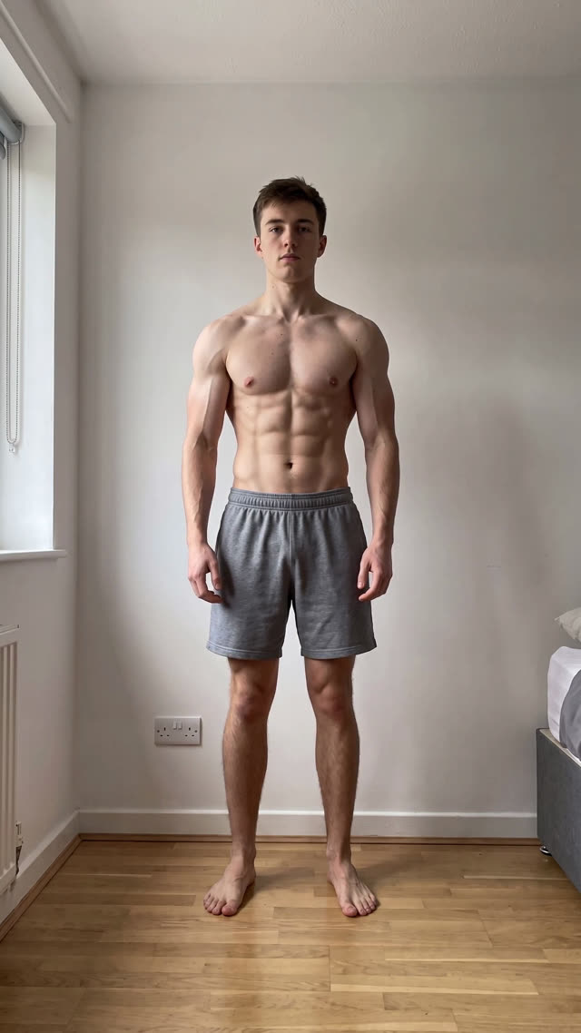 Gym and body progress progress photo example
